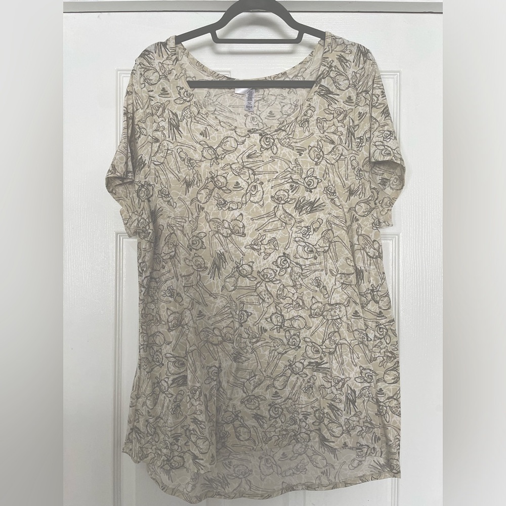Lularoe Classic Tee Bambi and Thumper Print (2XL)